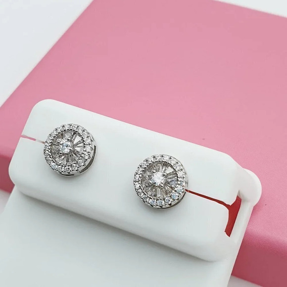 "925 Sterling Silver Cubic Zirconia Earrings, U19254594 - Picture 10 of 11